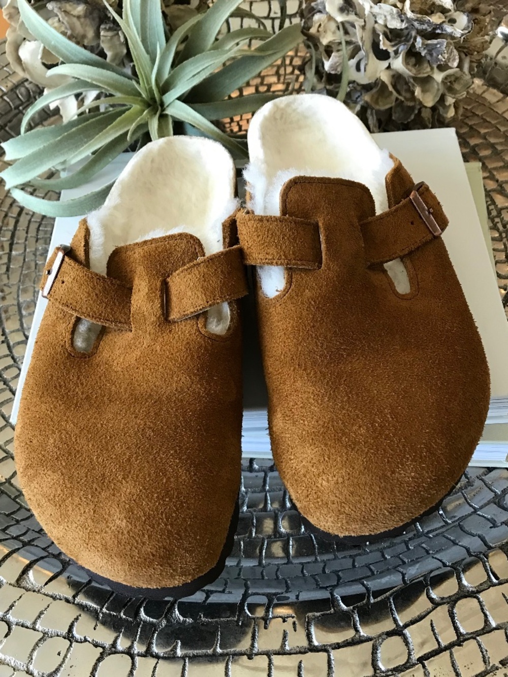 BOHO-CHIC 🔥BIRKENSTOCK BOSTON SUEDE SHERLING COMFY CLOG - Picture 4 of 13